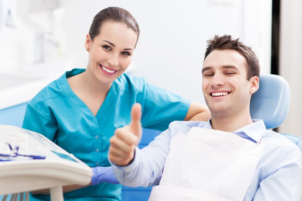 Approved sign of a satisfied patient