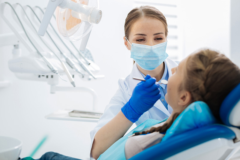 dentist working on patient